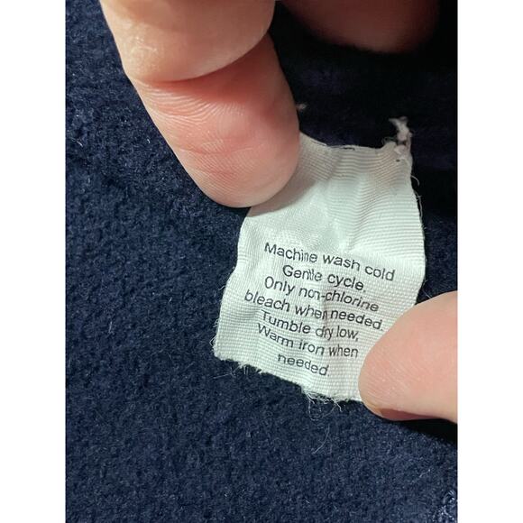 J. Crew Full Zip Sweater Boy's Size Medium Long Sleeve Colorblock Blue Pockets - Picture 8 of 10